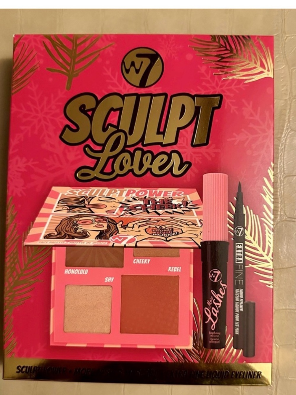 W7 Face Rebel 4 piece European Makeup Palettes Set New